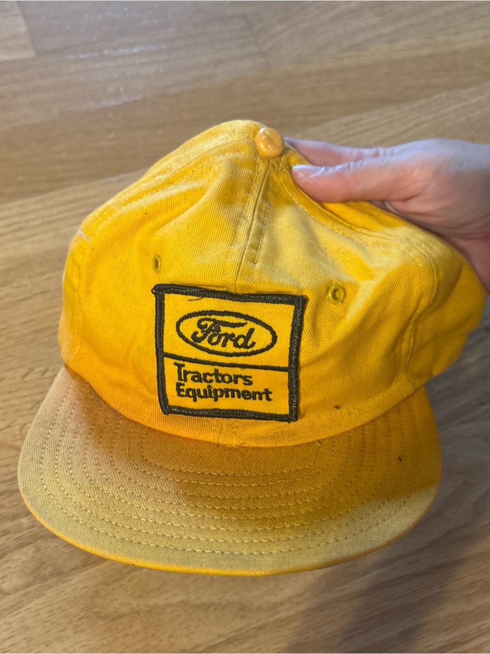 Vintage Ford Yellow Tractors & Equipment Baseball Cap Hat SnapBack Trucker